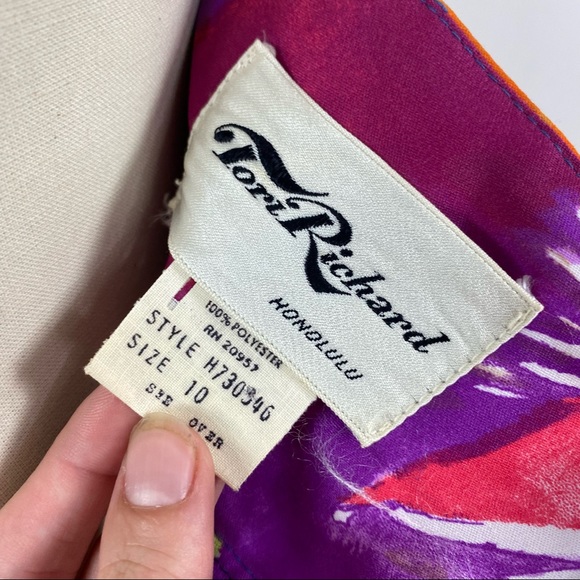 Tori Richards 70s Honolulu Floral Pastel Halter dress size 10 - Picture 9 of 16